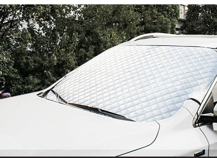 Car Windscreen Cover Anti-Snow, Frost, Ice & UV Protection, Dust & Heat Shield, Universal Fit, Large Car Sun & Snow Protector