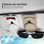 Car Glasses Holder Universal Sun Visor Sunglasses Clip & Card Holder Auto Interior Organizer