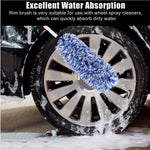 Premium Microfiber Car Wheel Brush  17" Deep Rim & Spoke Cleaner Soft, Non-Scratch Auto Detailing Brush