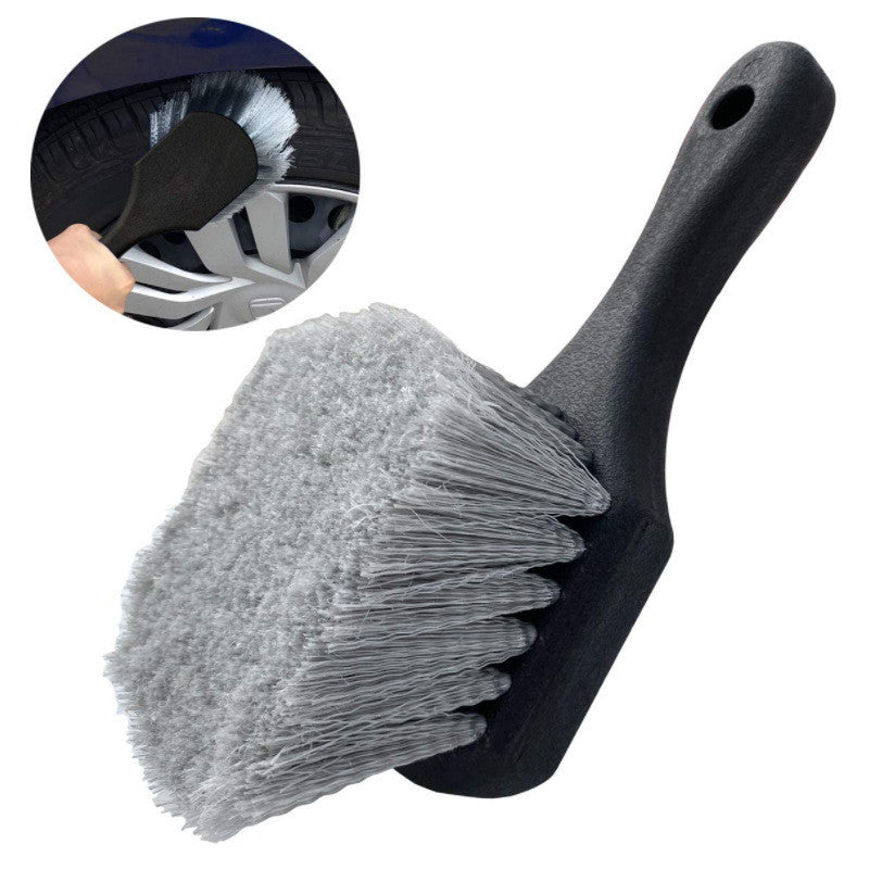 Car Wash Tool Brush | Short Handle Car Tire Cleaning Brush | Wheel Cleaning Brush for Rims & Auto Detailing
