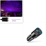 Car Interior Starry Light USB Ambient Ceiling Projector 360° Rotating Night Sky Lamp