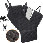 Dog Car Seat Cover with Mesh Window Waterproof Hammock Pet Carrier Protector for Rear Seat Travel