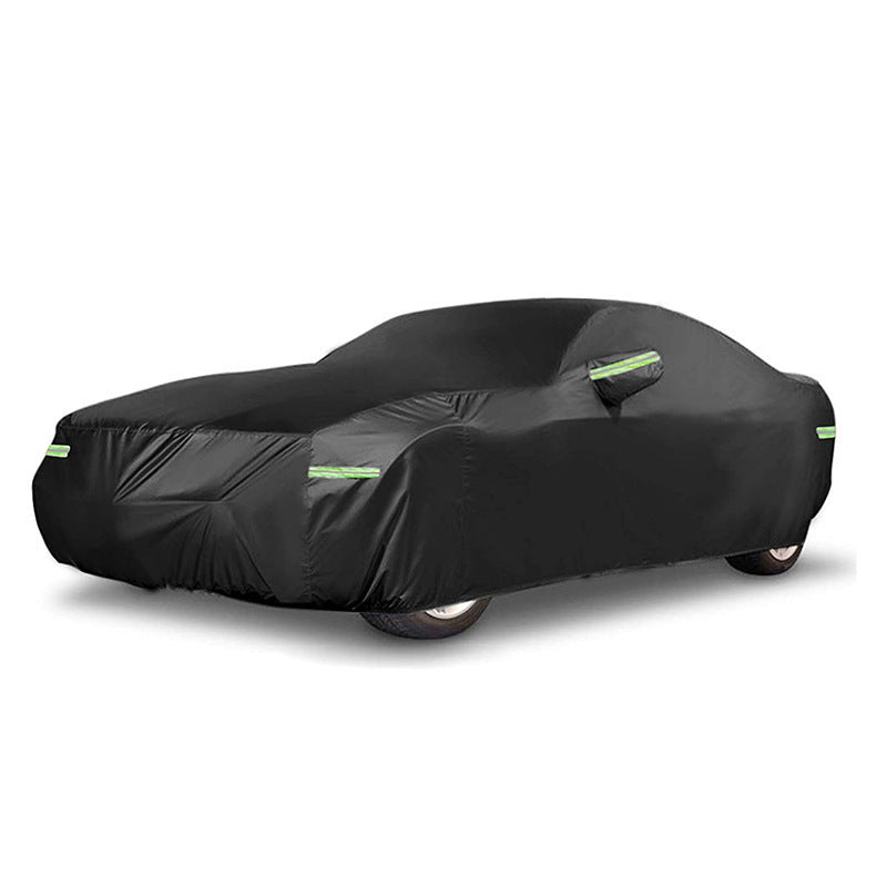 Oxford Cloth Fleece-Lined Car Sunshade Thickened Aluminum Foil Car Cover for UV Protection, Waterproof & Heat Insulation