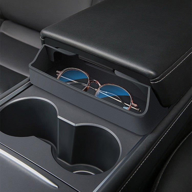 Car Interior Decoration Glasses Case | Silicone Armrest Box Sunglasses Holder for Tesla Model 3/Y | Car Accessories