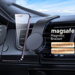 Magnetic 15W Wireless Car Charger | Bendable Dashboard Phone Holder | MagSafe Compatible Car Mount for iPhone