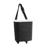Luxury Microfiber Car Trash Can Mounted Car Trash Bin with Hook & Net Storage Organizer