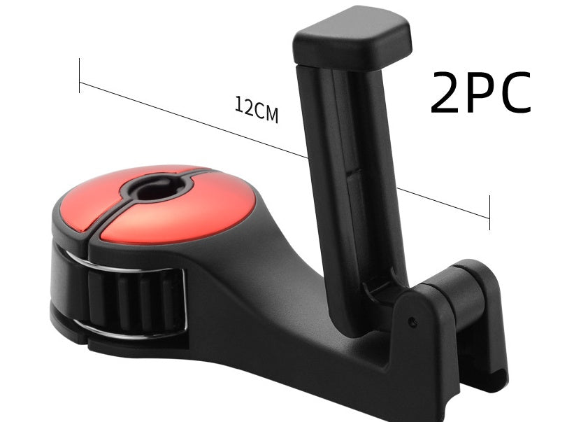 360° Rotating Car Seat Headrest Hook | Universal Car Interior Hook Hanger for Bags, Clothes & Accessories | Space-Saving Organizer