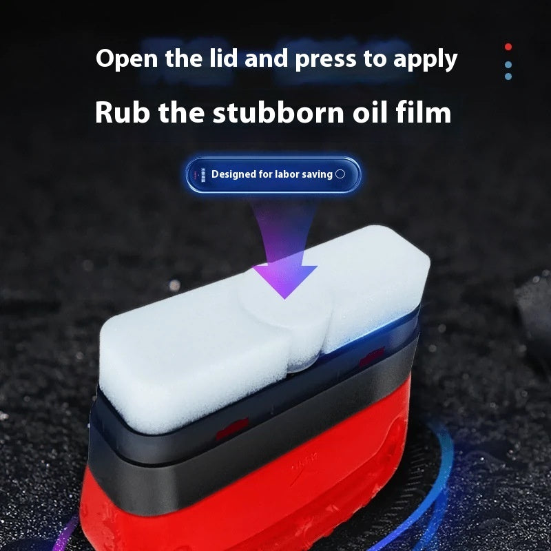 Automotive Windshield Oil Film Cleaning Brush | Car Glass Sponge Cleaner Removes Dirt, Oil & Water Stains Easily