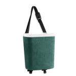 Luxury Microfiber Car Trash Can Mounted Car Trash Bin with Hook & Net Storage Organizer