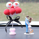 Car Dashboard Cute Couple Ornament Romantic Resin Figurine Car Interior Decoration Gift for Lovers