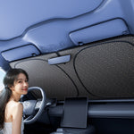 Car Laser Sun Shade – Titanium Silver Thermal Shroud for Windshield | UV Protection & Heat Insulation