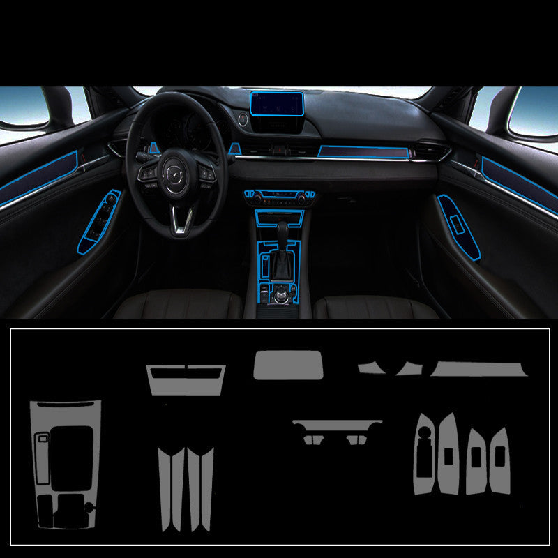 Car Interior Decoration Accessories – TPU Transparent Protective Film for Dashboard, Gear & Door Panels