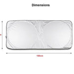 Car Windshield Sunshade Front & Rear Auto Sun Shade, Anti-UV, Anti-Snow, Foldable Compact Car Sun Protection Cover