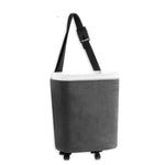 Luxury Microfiber Car Trash Can Mounted Car Trash Bin with Hook & Net Storage Organizer