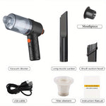 Mini Car Vacuum Cleaner | Wireless Portable Auto Cleaner with Strong Suction for Car & Home Cleaning