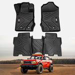 MKR 3D TPE All-Weather Car Floor Mats for 2021–2023 Ford Bronco Full Set Custom Fit Interior Accessories