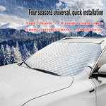 Car Windscreen Cover Anti-Snow, Frost, Ice & UV Protection, Dust & Heat Shield, Universal Fit, Large Car Sun & Snow Protector