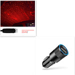 Car Interior Starry Light USB Ambient Ceiling Projector 360° Rotating Night Sky Lamp