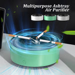 Smoke Removal Air Purification Ashtray Portable Anion Purifier, Odor Eliminator & Automatic Car Ashtray