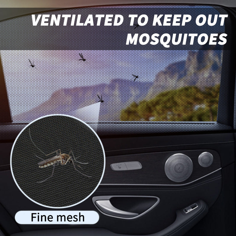 Car Side Window Sunshade Mesh Cover Front & Rear UV Protector, Anti-Mosquito, Insulation & Privacy Screen for Cars, SUVs, Vans