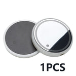 Colorful LED Car Cup Holder Coaster Solar & USB Charging Non-Slip Light-Up Ambient Car Interior Atmosphere Light